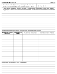 Form SSA-3881-BK Questionnaire for Children Claiming Ssi Benefits, Page 6