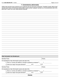 Formulario SSA-5665-BK-SP Cuestionario Para Maestros (Spanish), Page 10