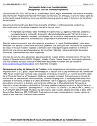 Formulario SSA-5665-BK-SP Cuestionario Para Maestros (Spanish), Page 2