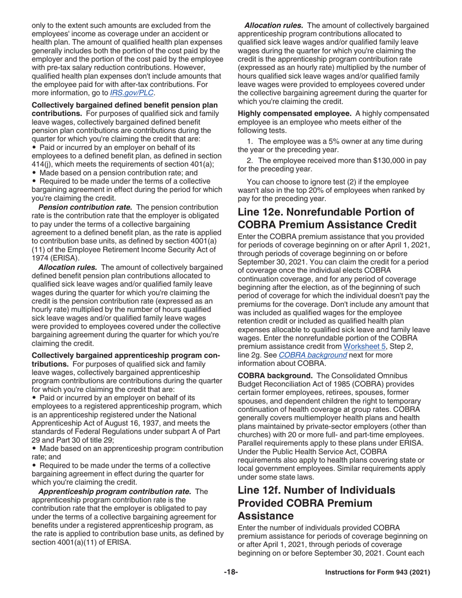 Instructions for IRS Form 943 Employers Annual Federal Tax Return for Agricultural Employees, Page 18