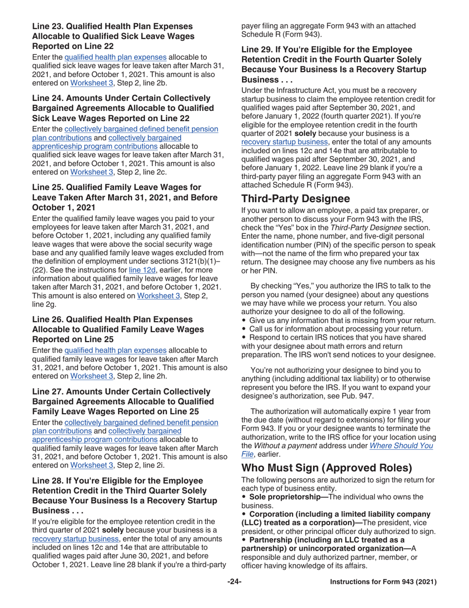 Instructions for IRS Form 943 Employers Annual Federal Tax Return for Agricultural Employees, Page 24