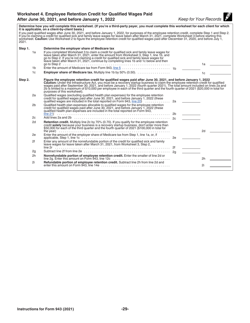 Instructions for IRS Form 943 Employers Annual Federal Tax Return for Agricultural Employees, Page 29