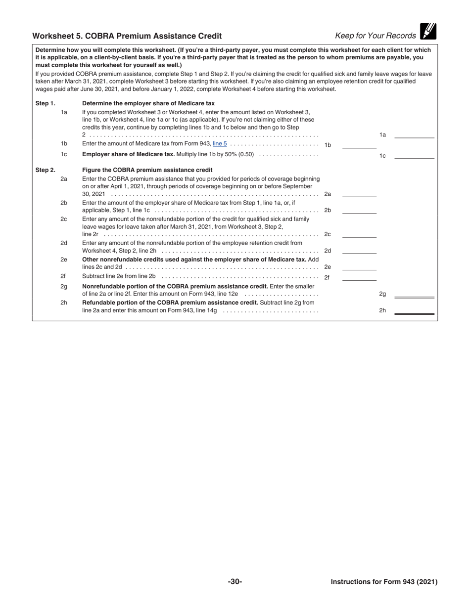 Instructions for IRS Form 943 Employers Annual Federal Tax Return for Agricultural Employees, Page 30
