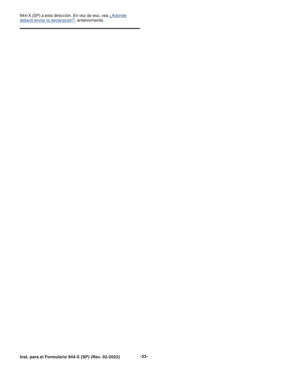 Instrucciones para IRS Formulario 944-X (SP) Ajuste a La Declaracion Federal Anual Del Empleador O Reclamacion De Reembolso (Spanish), Page 33