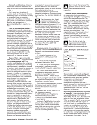 Instructions for IRS Form 990 Schedule A Public Charity Status and Public Support, Page 9