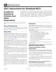 Document preview: Instructions for IRS Form 1040 Schedule 8812 Credits for Qualifying Children and Other Dependents