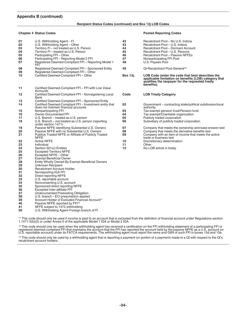Instructions for IRS Form 1042-S Foreign Persons U.S. Source Income Subject to Withholding, Page 34