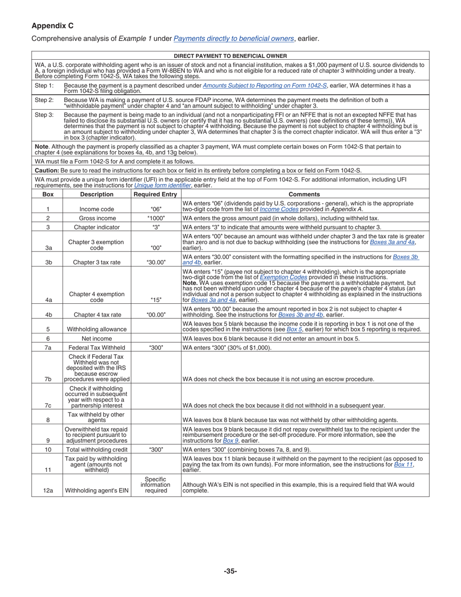 Instructions for IRS Form 1042-S Foreign Persons U.S. Source Income Subject to Withholding, Page 35