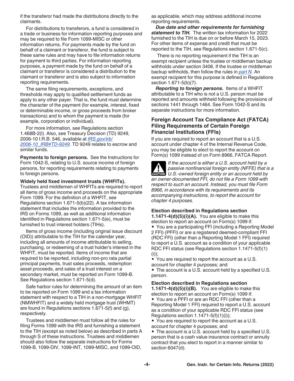Instructions for IRS Form 1096, 1097, 1098, 1099, 3921, 3922, 5498, W-2G, Page 4