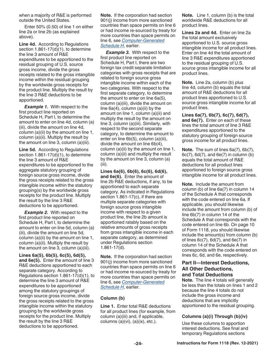 Instructions for IRS Form 1118 Foreign Tax Credit - Corporations, Page 24