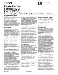 Instructions for IRS Form 1120-F Schedule M-3 Net Income (Loss) Reconciliation for Foreign Corporations With Reportable Assets of $10 Million or More