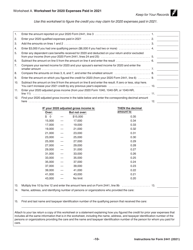 Instructions for IRS Form 2441 Child and Dependent Care Expenses, Page 10