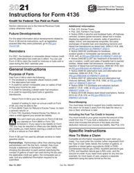 Instructions for IRS Form 4136 Credit for Federal Tax Paid on Fuels