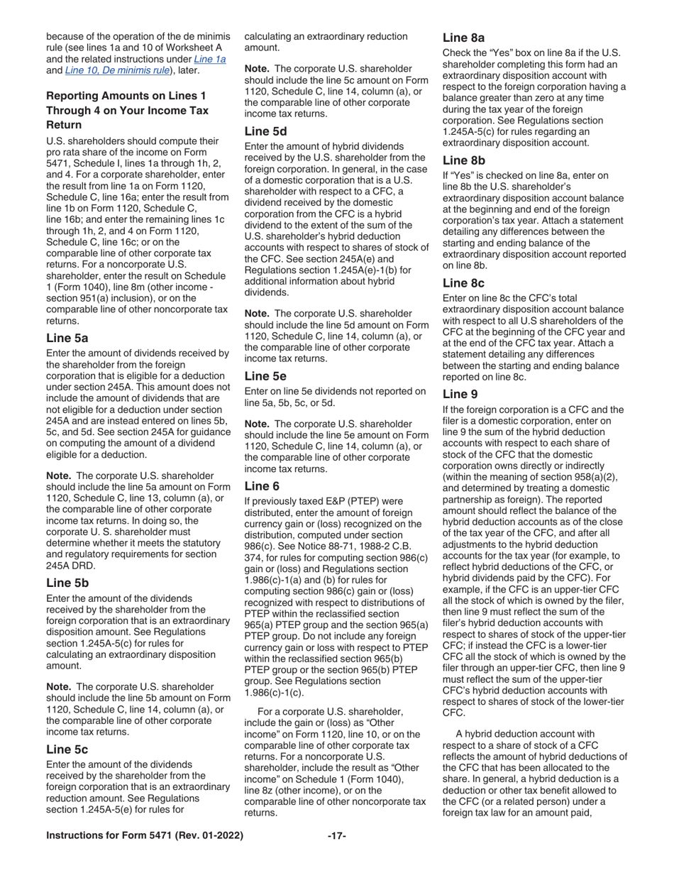 Instructions for IRS Form 5471 Information Return of U.S. Persons With Respect to Certain Foreign Corporations, Page 17