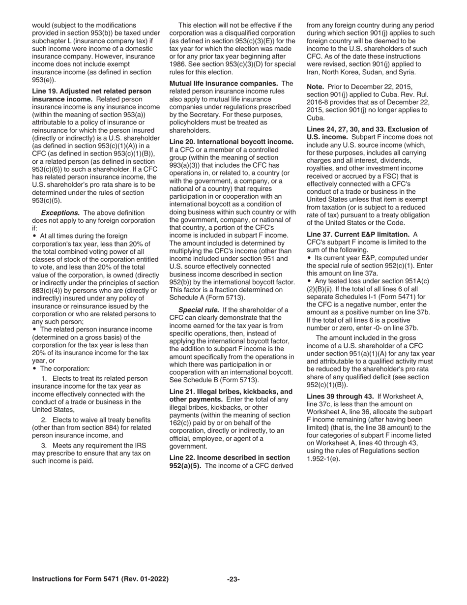 Instructions for IRS Form 5471 Information Return of U.S. Persons With Respect to Certain Foreign Corporations, Page 23
