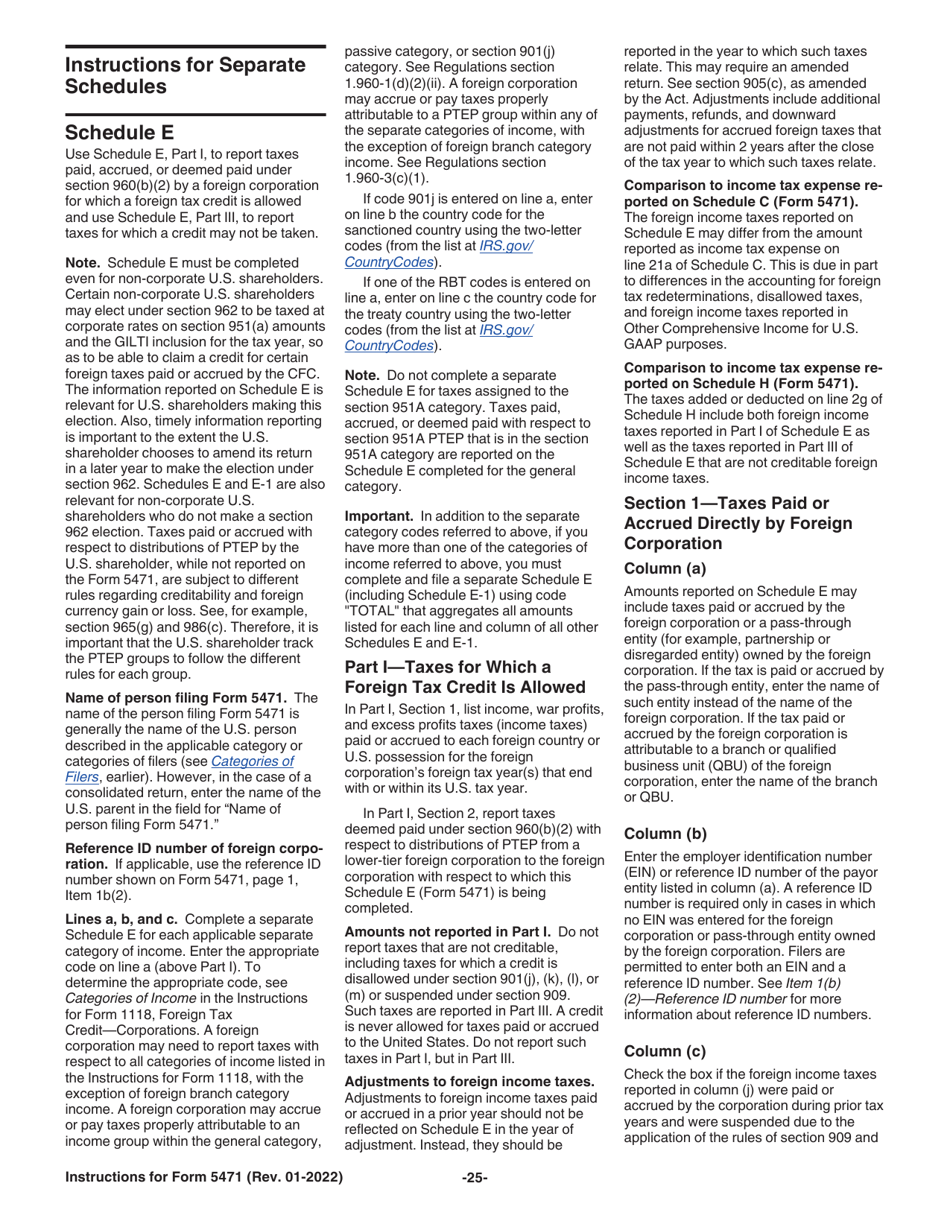 Instructions for IRS Form 5471 Information Return of U.S. Persons With Respect to Certain Foreign Corporations, Page 25