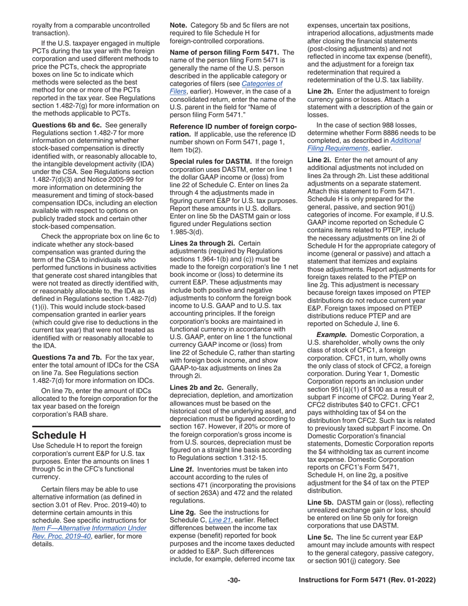 Instructions for IRS Form 5471 Information Return of U.S. Persons With Respect to Certain Foreign Corporations, Page 30