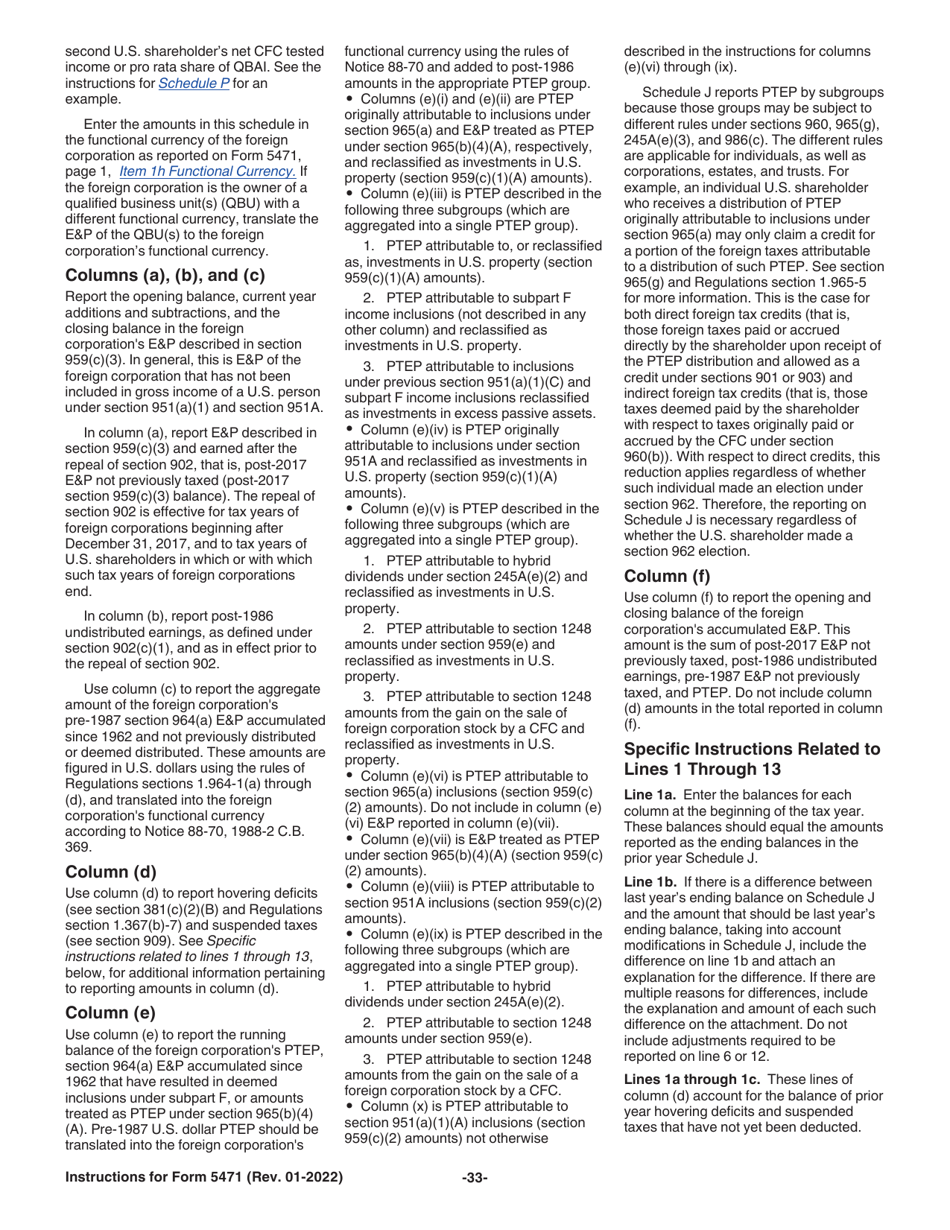 Instructions for IRS Form 5471 Information Return of U.S. Persons With Respect to Certain Foreign Corporations, Page 33