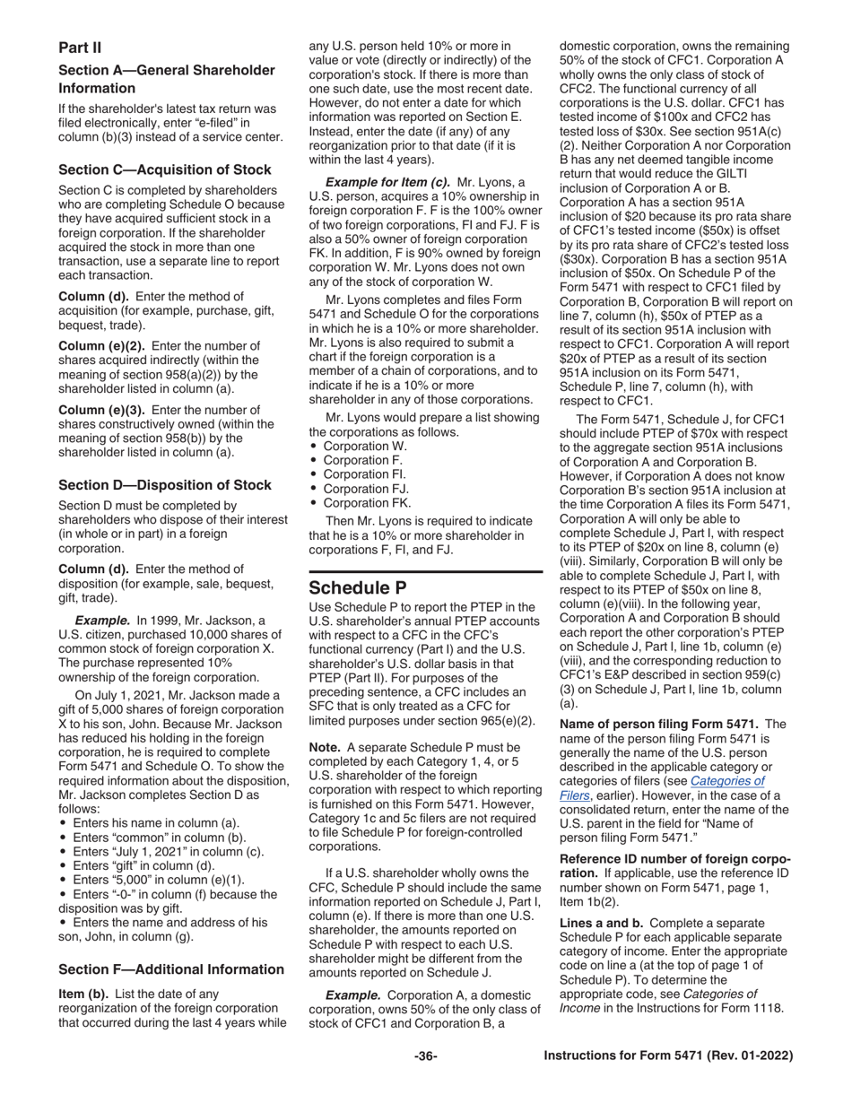 Instructions for IRS Form 5471 Information Return of U.S. Persons With Respect to Certain Foreign Corporations, Page 36