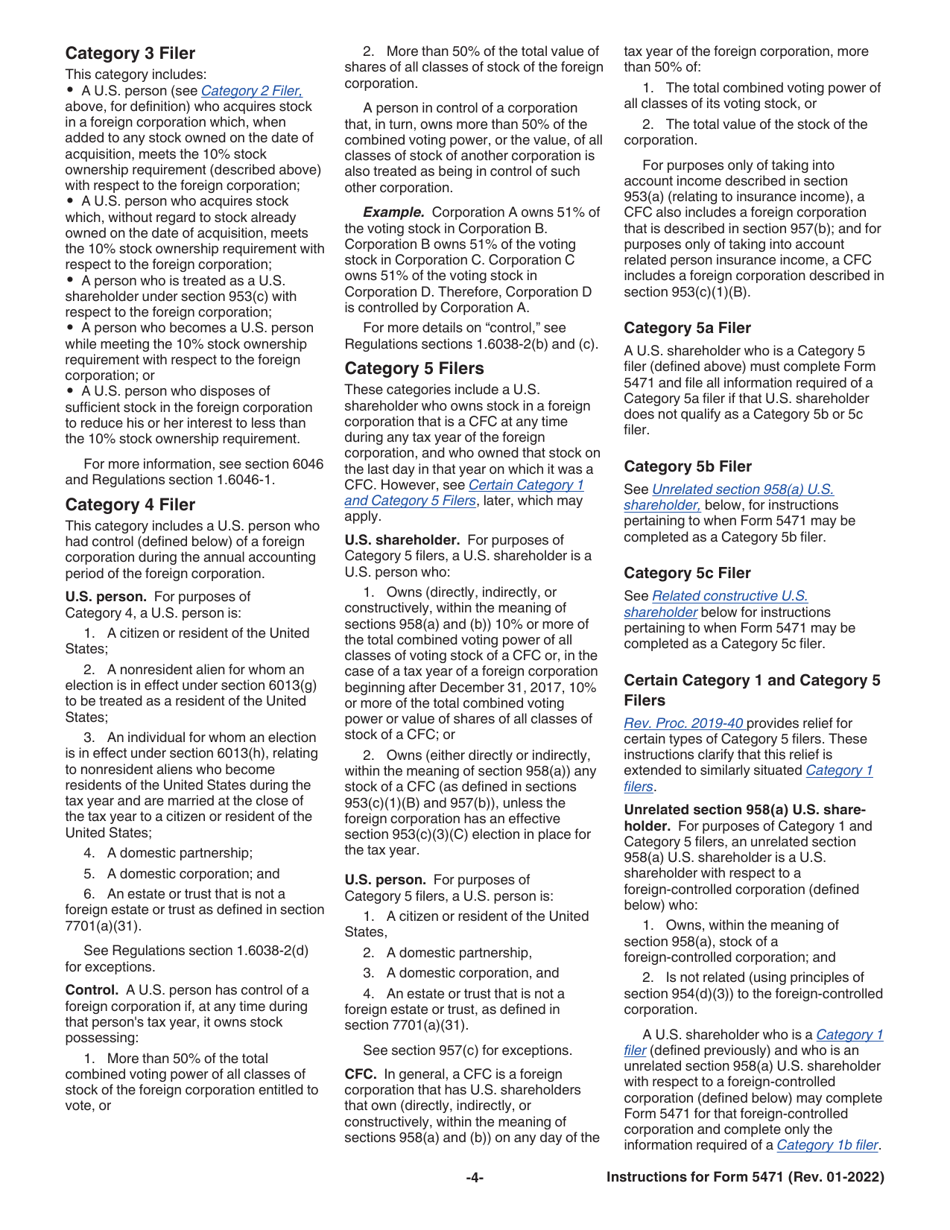 Instructions for IRS Form 5471 Information Return of U.S. Persons With Respect to Certain Foreign Corporations, Page 4