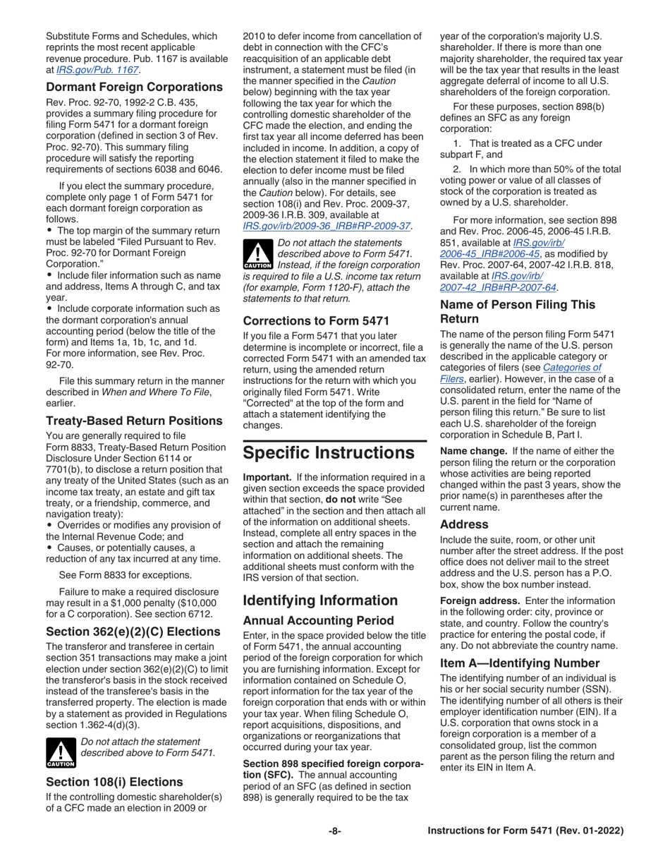 Instructions for IRS Form 5471 Information Return of U.S. Persons With Respect to Certain Foreign Corporations, Page 8