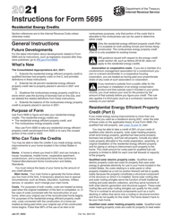 Instructions for IRS Form 5695 Residential Energy Credits