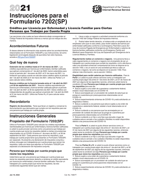 IRS Formulario 7202(SP) 2021 Printable Pdf