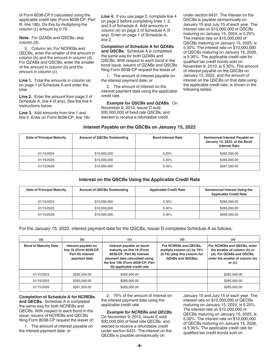 Download Instructions for IRS Form 8038CP Return for Credit Payments