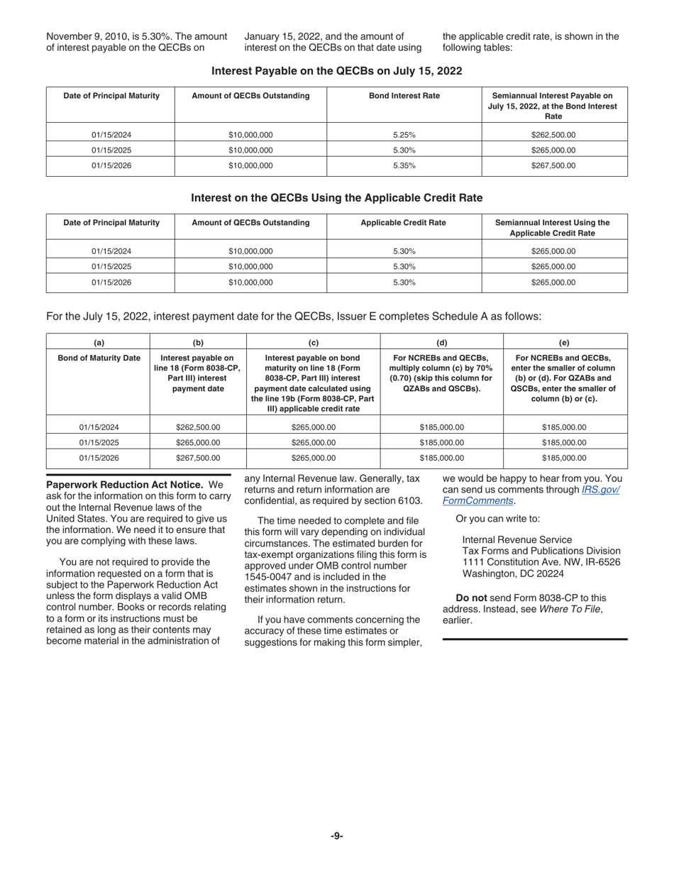 Download Instructions for IRS Form 8038-CP Return for Credit Payments ...