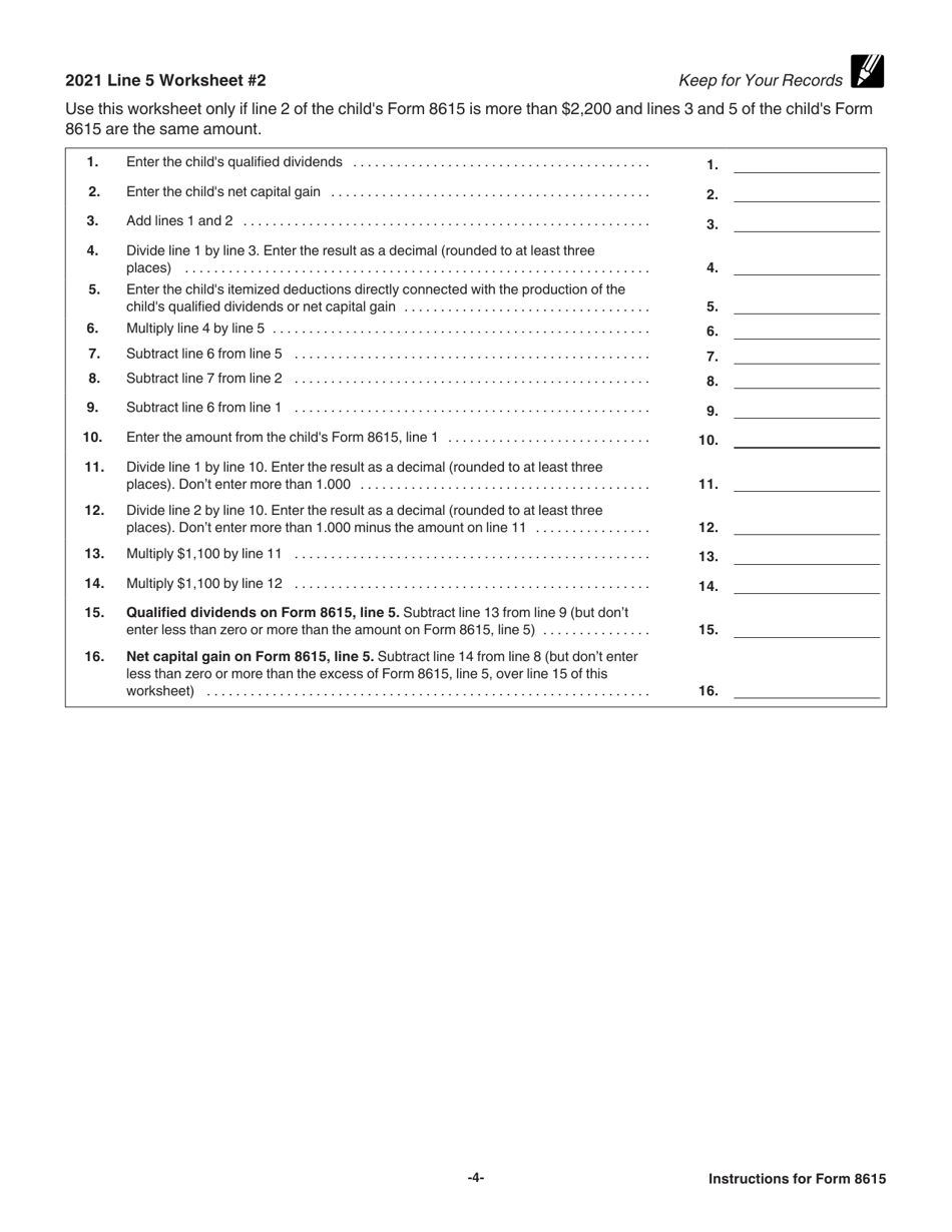 Instructions for IRS Form 8615 Tax for Certain Children Who Have Unearned Income, Page 4