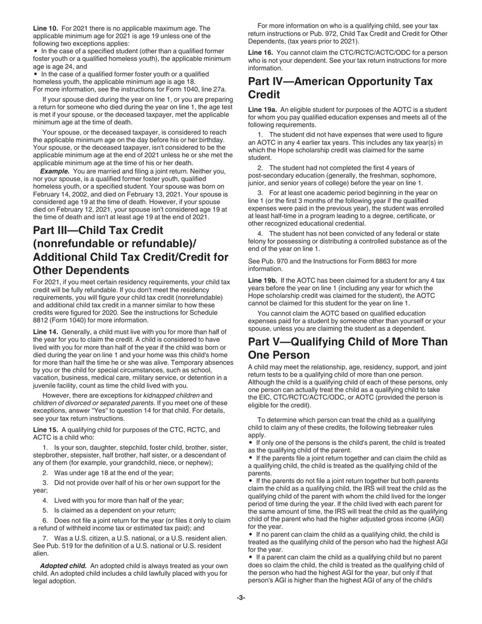 Instructions for IRS Form 8862 Information to Claim Certain Credits After Disallowance, Page 3