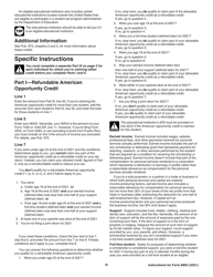 Instructions for IRS Form 8863 Education Credits (American Opportunity and Lifetime Learning Credits), Page 6