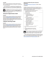 Instructions for IRS Form 8863 Education Credits (American Opportunity and Lifetime Learning Credits), Page 8