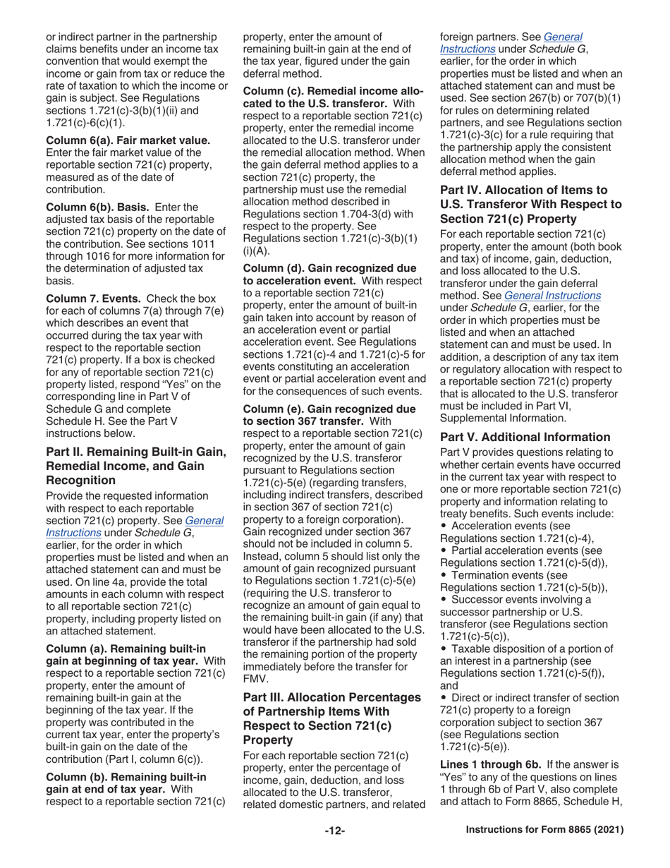 Instructions for IRS Form 8865 Return of U.S. Persons With Respect to Certain Foreign Partnerships, Page 12