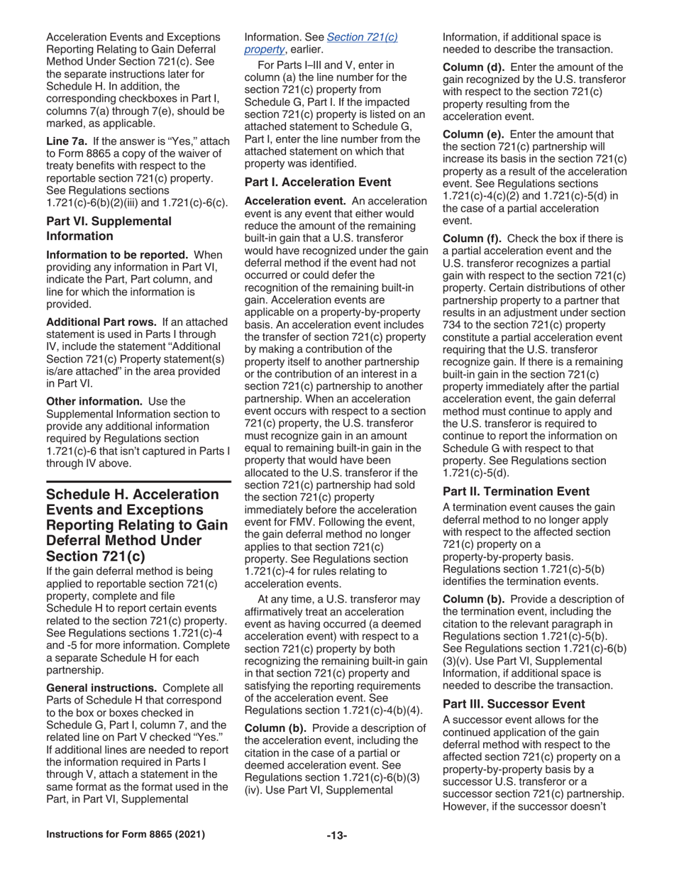Instructions for IRS Form 8865 Return of U.S. Persons With Respect to Certain Foreign Partnerships, Page 13