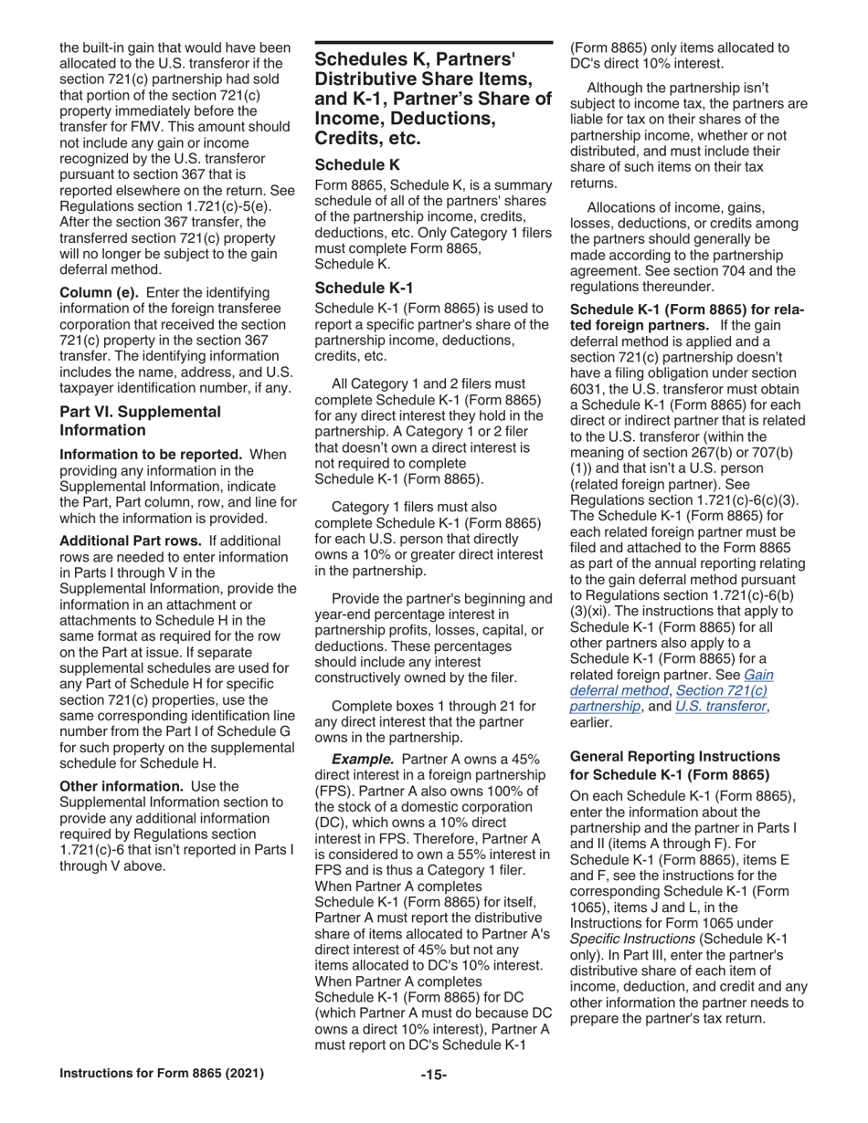 Instructions for IRS Form 8865 Return of U.S. Persons With Respect to Certain Foreign Partnerships, Page 15