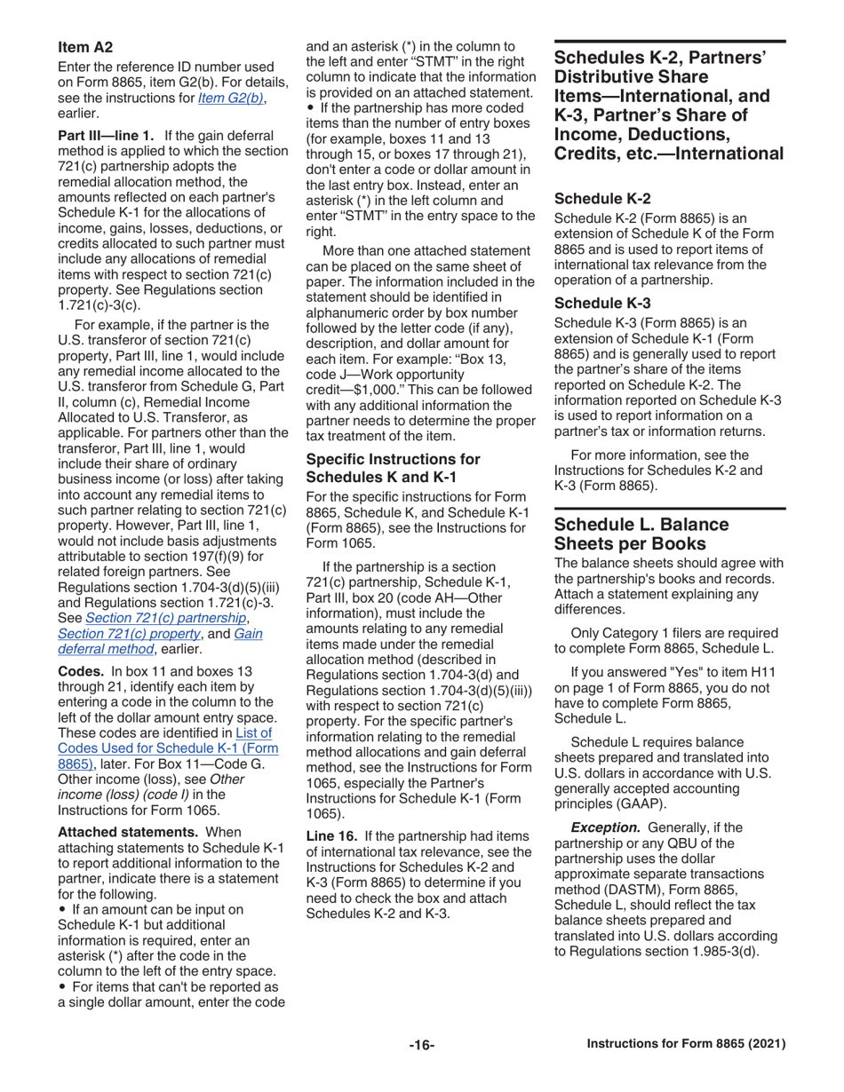 Instructions for IRS Form 8865 Return of U.S. Persons With Respect to Certain Foreign Partnerships, Page 16