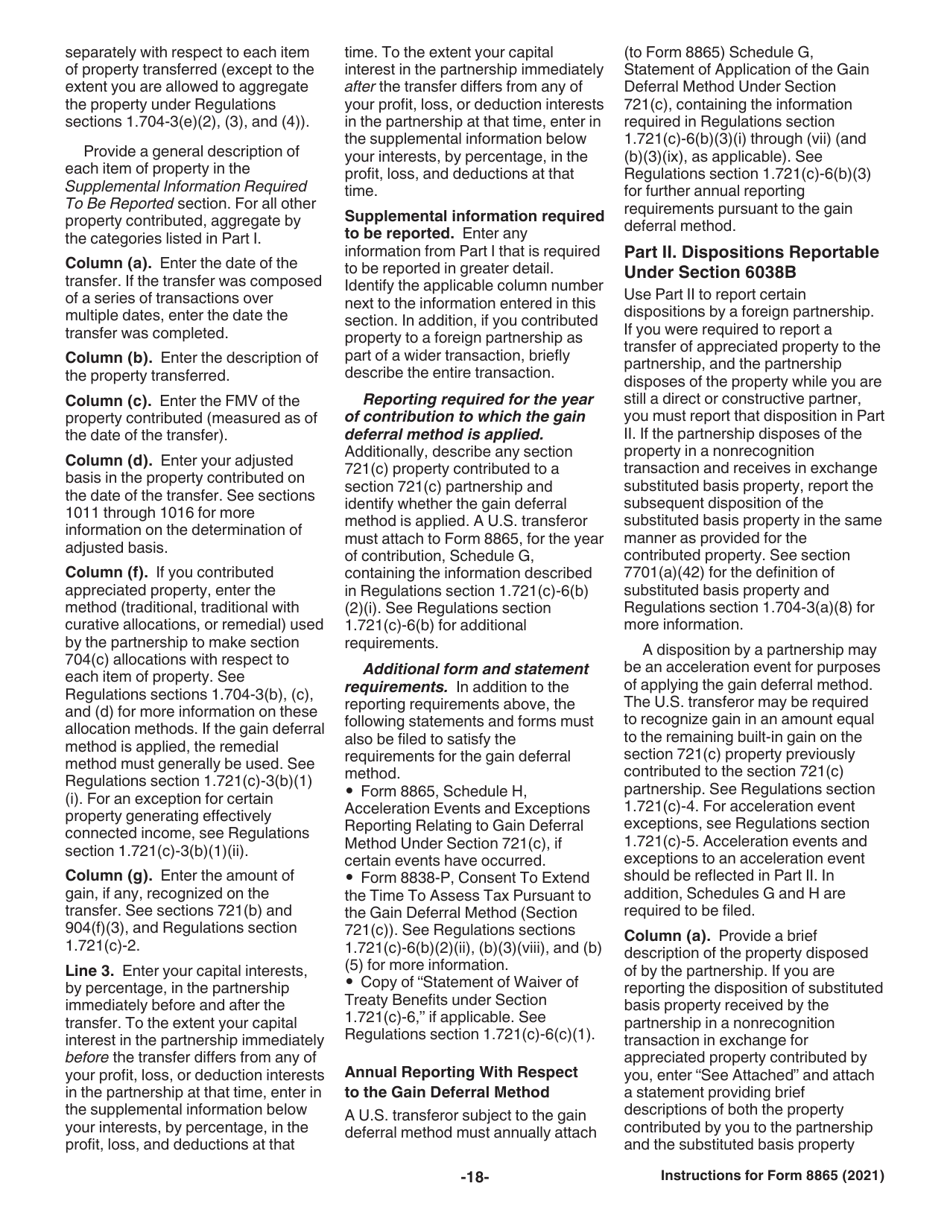 Instructions for IRS Form 8865 Return of U.S. Persons With Respect to Certain Foreign Partnerships, Page 18
