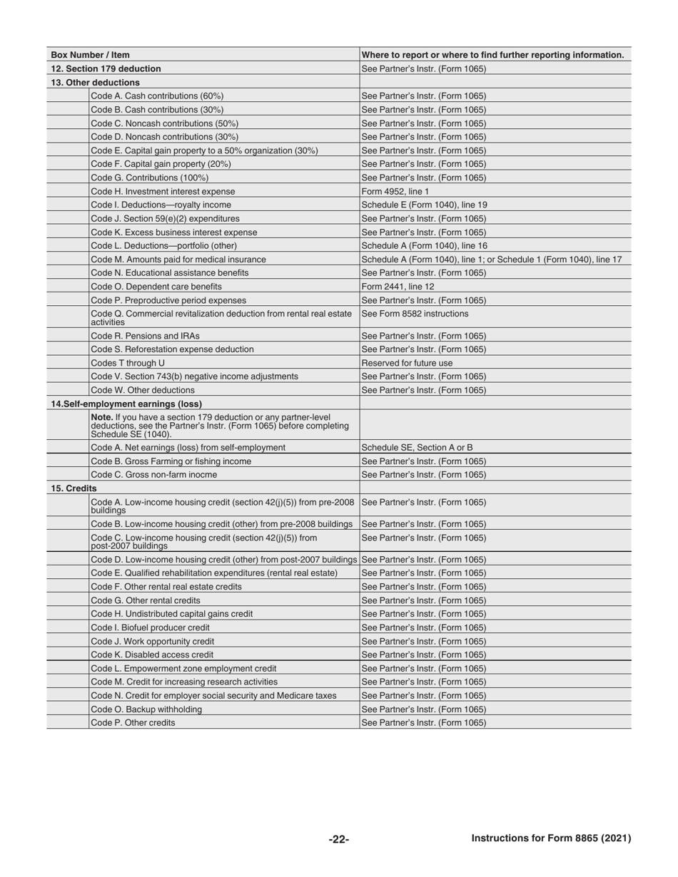 Instructions for IRS Form 8865 Return of U.S. Persons With Respect to Certain Foreign Partnerships, Page 22