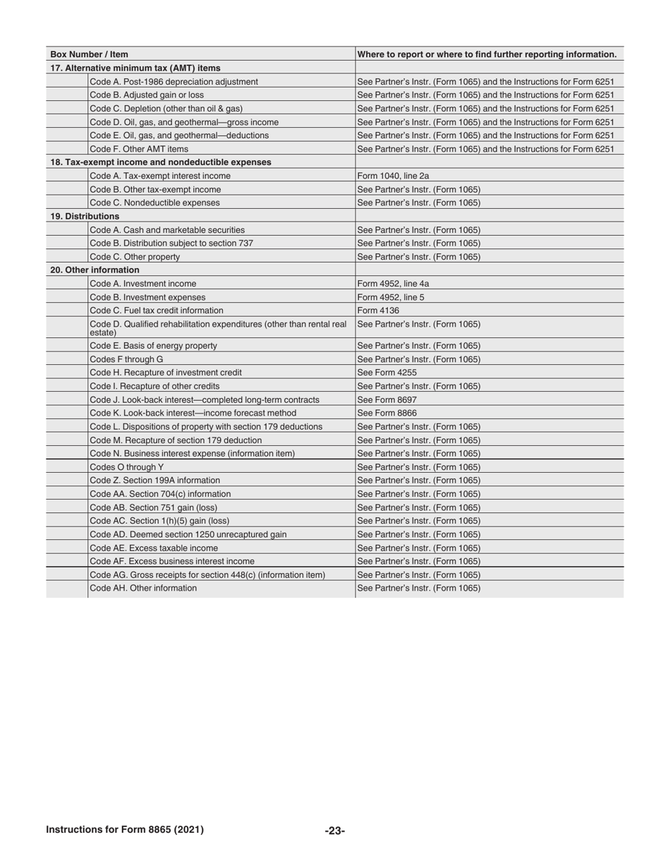 Instructions for IRS Form 8865 Return of U.S. Persons With Respect to Certain Foreign Partnerships, Page 23