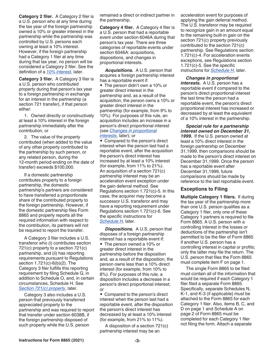 Instructions for IRS Form 8865 Return of U.S. Persons With Respect to Certain Foreign Partnerships, Page 3