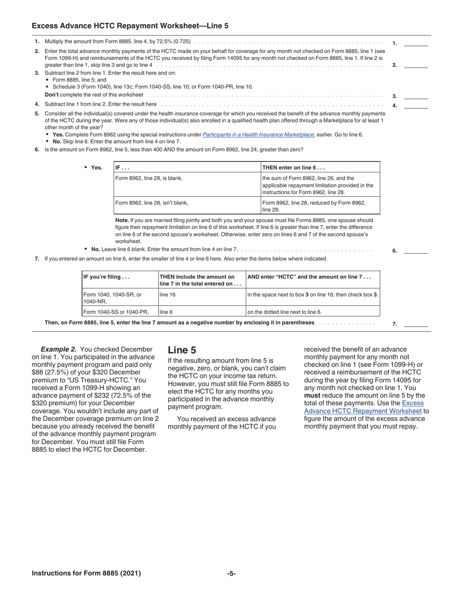 download-instructions-for-irs-form-8885-health-coverage-tax-credit-pdf-2021-templateroller