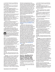 Instructions for IRS Form 8915-D Qualified 2019 Disaster Retirement Plan Distributions and Repayments, Page 5