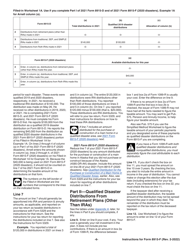 Instructions for IRS Form 8915-F Qualified Disaster Retirement Plan Distributions and Repayments, Page 6