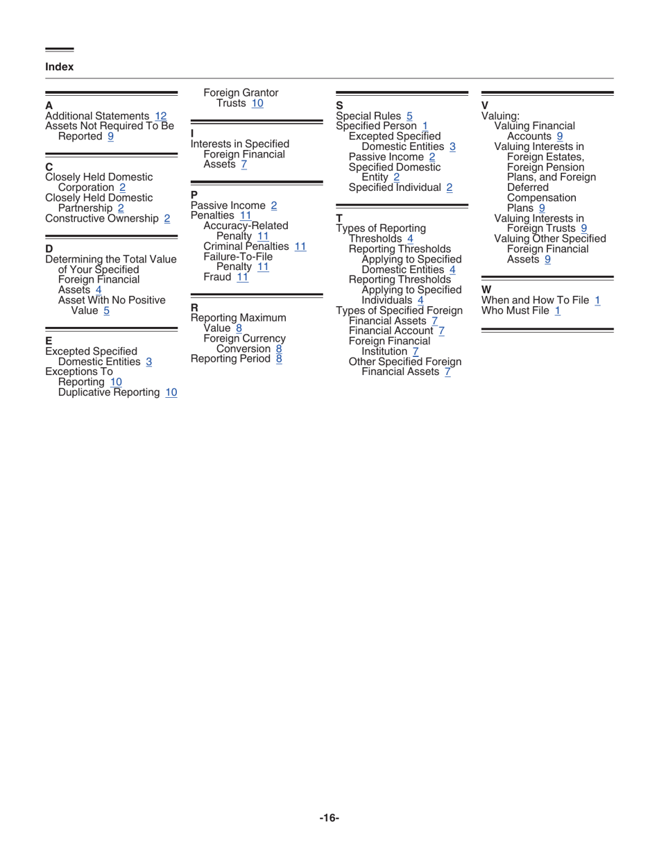 Instructions for IRS Form 8938 Statement of Specified Foreign Financial Assets, Page 16