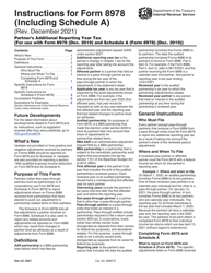 Instructions for IRS Form 8978 Partner&#039;s Additional Reporting Year Tax