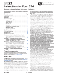Document preview: Instructions for IRS Form CT-1 Employer&#039;s Annual Railroad Retirement Tax Return