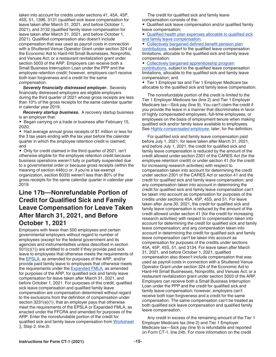 Instructions for IRS Form CT-1 Employers Annual Railroad Retirement Tax Return, Page 15