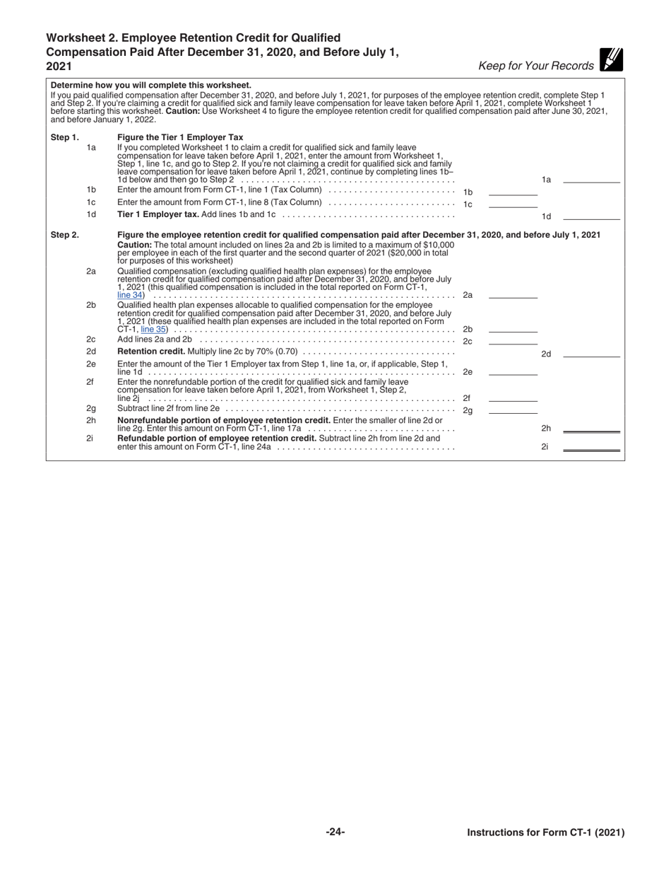 Instructions for IRS Form CT-1 Employers Annual Railroad Retirement Tax Return, Page 24