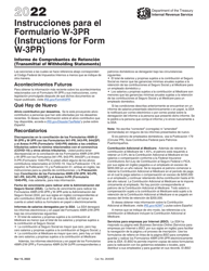 Document preview: Instrucciones para IRS Formulario W-3PR Informe De Comprobantes De Retencion (Puerto Rican Spanish)